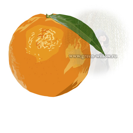 как нарисовать апельсин